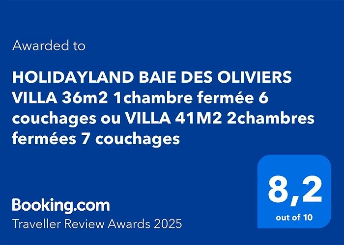 Holidayland Baie Des Oliviers 36m2 1chambre Fermee 6 Couchages Ou 41m2 2chambres Fermees 7 Couchages